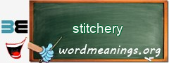 WordMeaning blackboard for stitchery